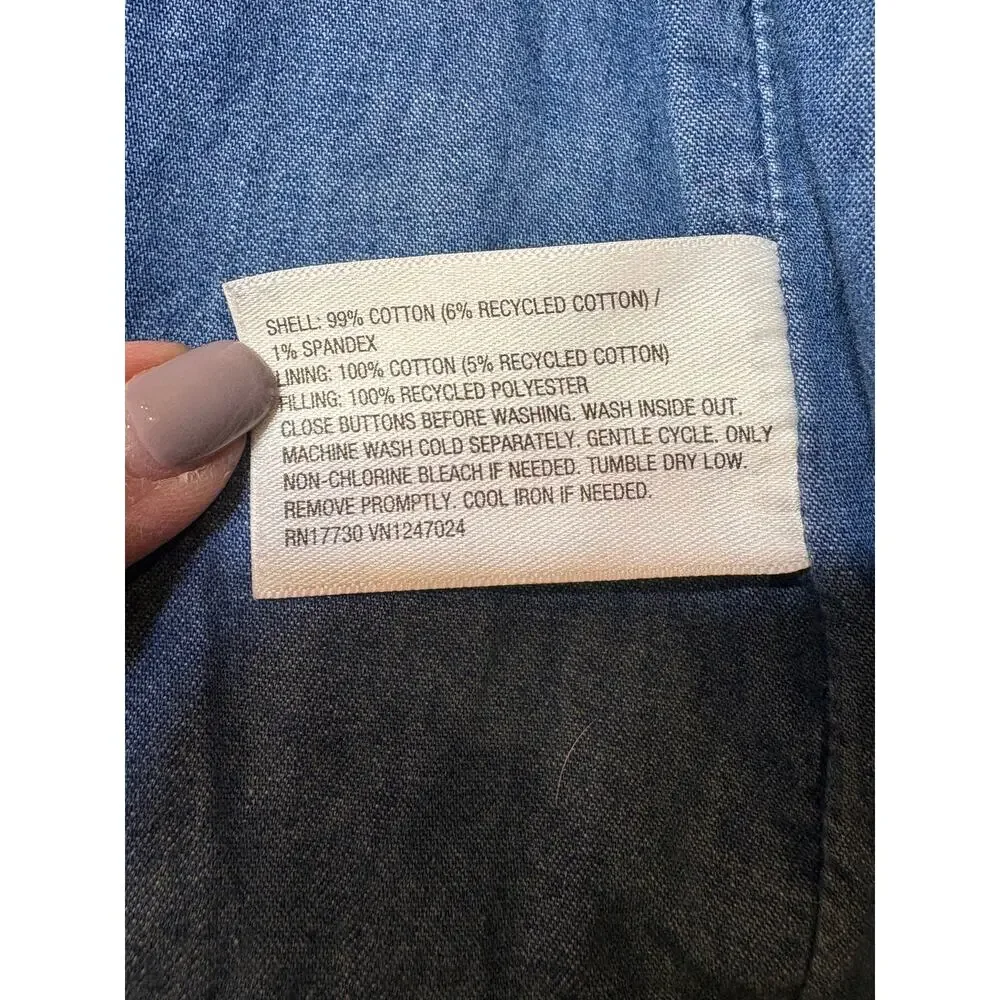 Kate Spade x Target Quilted Denim Jacket w Pearl Buttons Size 1X NWT - Picture 14 of 14